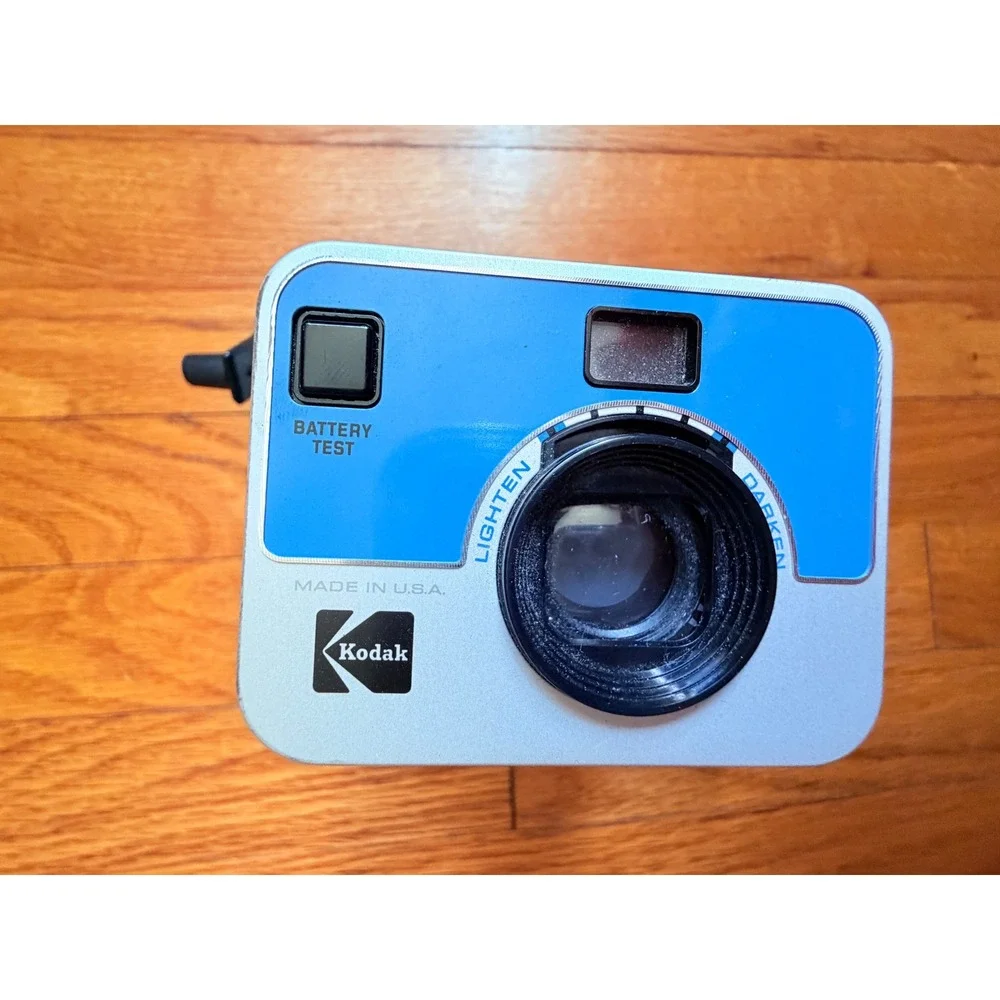 Vintage Kodak‎ The Handle Instant Camera Blue Grey 1970s Retro Display Prop
